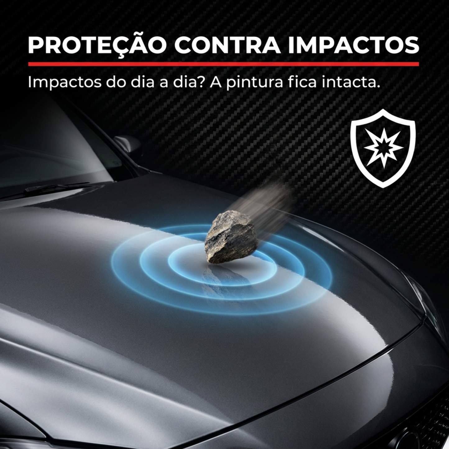 Película PPF Fosco Shield Pro — proteção contra impactos de pedras e riscos