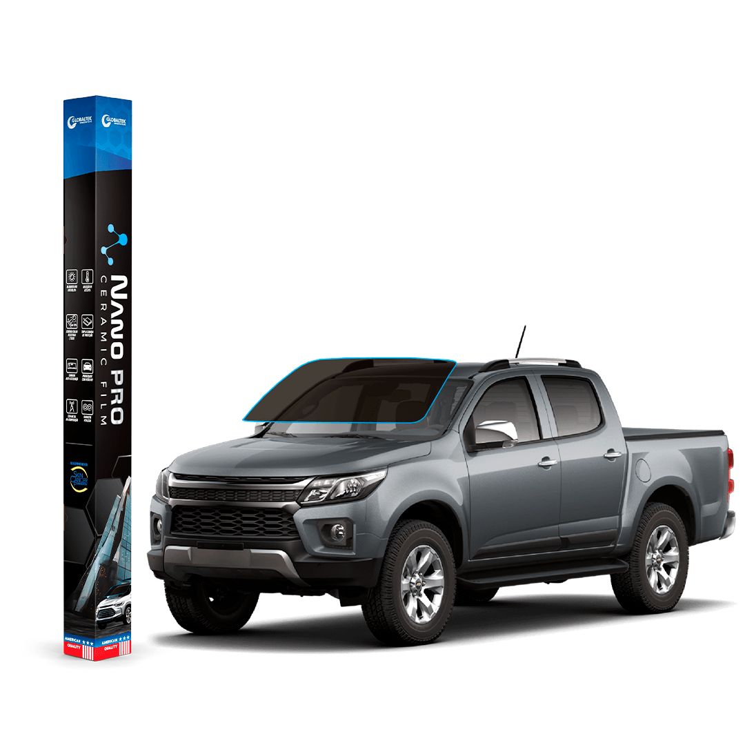 Película Filme Nano Cerâmica Automotiva Térmica - Pickup 4p - Kit Apenas Parabrisa - Películas Fácil