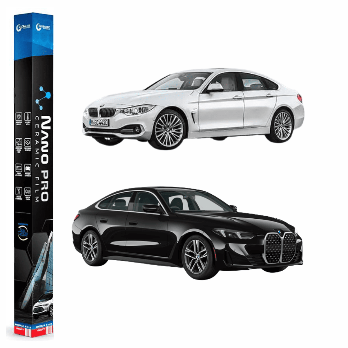 Película Insulfilm Nano Cerâmica Automotiva Térmica - BMW SERIE 4 GRAN COUPE
