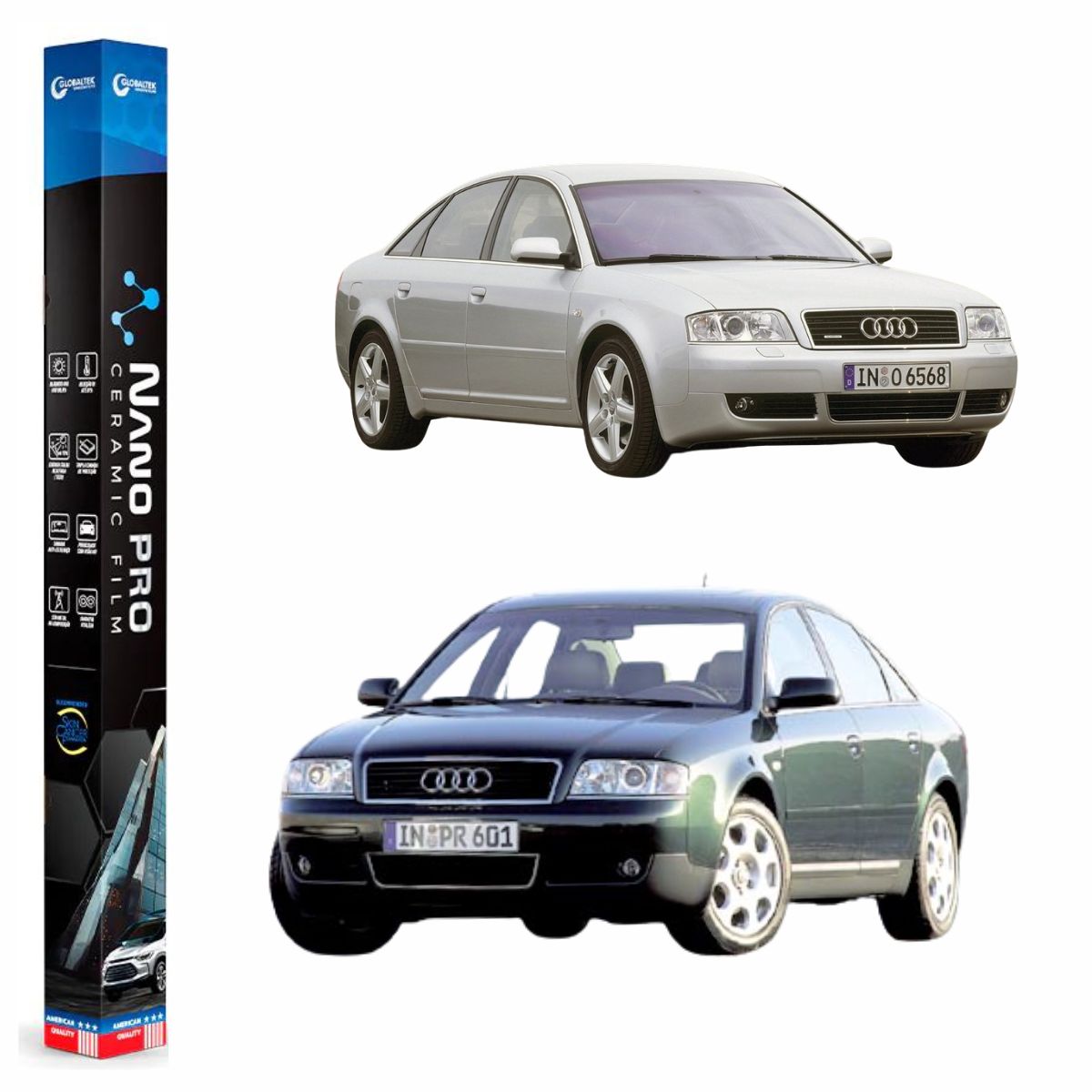 Película Nano Cerâmica Automotiva Térmica Audi A6 Sedan | Sob Medida