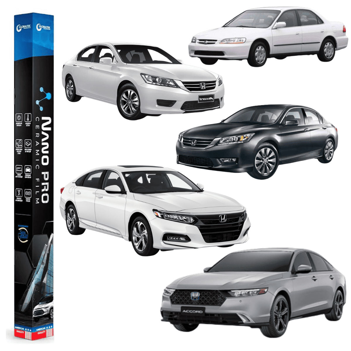 Película Insulfilm Nano Cerâmica Automotiva Térmica - HONDA ACCORD SEDAN
