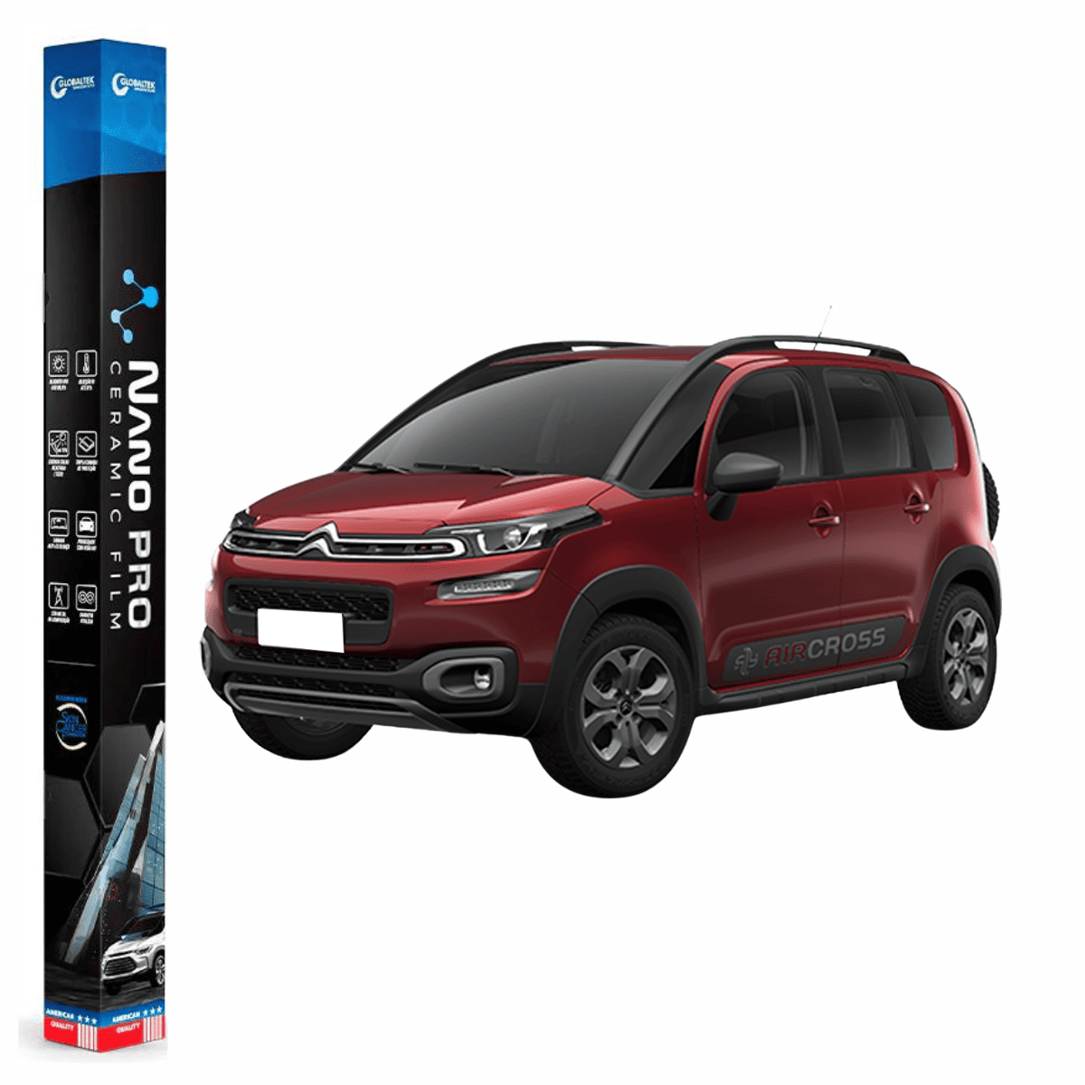 Película Nano Cerâmica Automotiva Térmica - CITROEN AIRCROSS