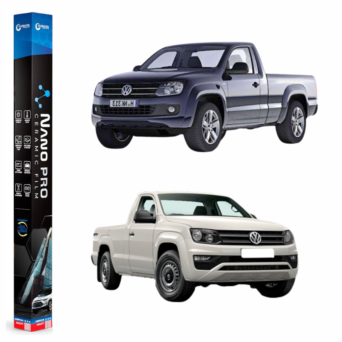 Película Insulfilm Nano Cerâmica Automotiva Térmica - VOLKSWAGEN AMAROK 2 PORTAS
