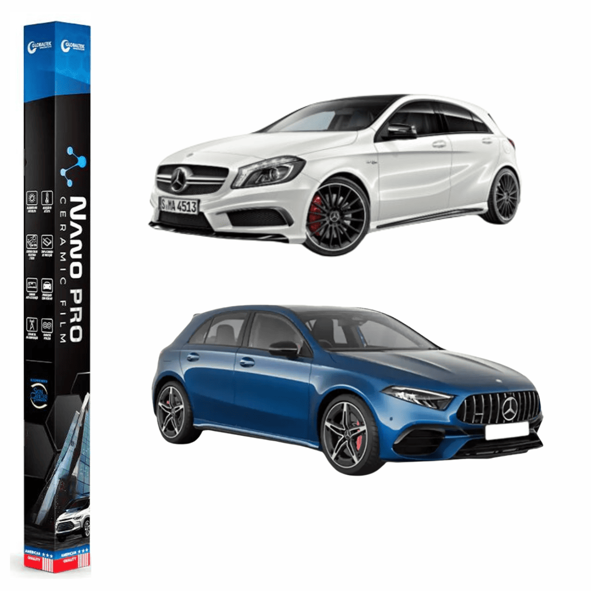 Película Insulfilm Nano Cerâmica Automotiva Térmica - MERCEDES BENZ A 45