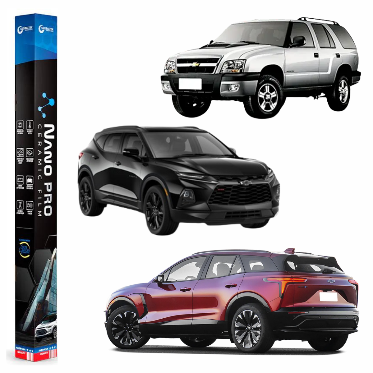 Película Insulfilm Nano Cerâmica Automotiva Térmica - CHEVROLET BLAZER