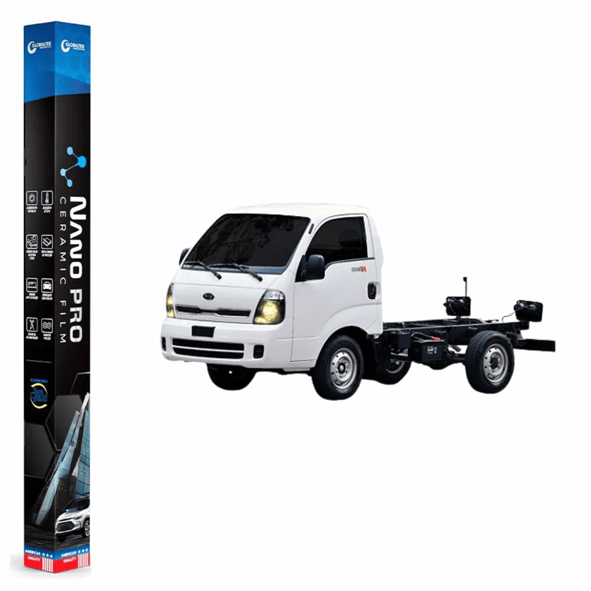 Película Insulfilm Nano Cerâmica Automotiva Térmica - KIA BONGO