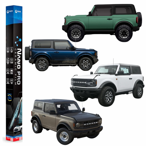 Película Insulfilm Nano Cerâmica Automotiva Térmica - FORD BRONCO 2 PORTAS