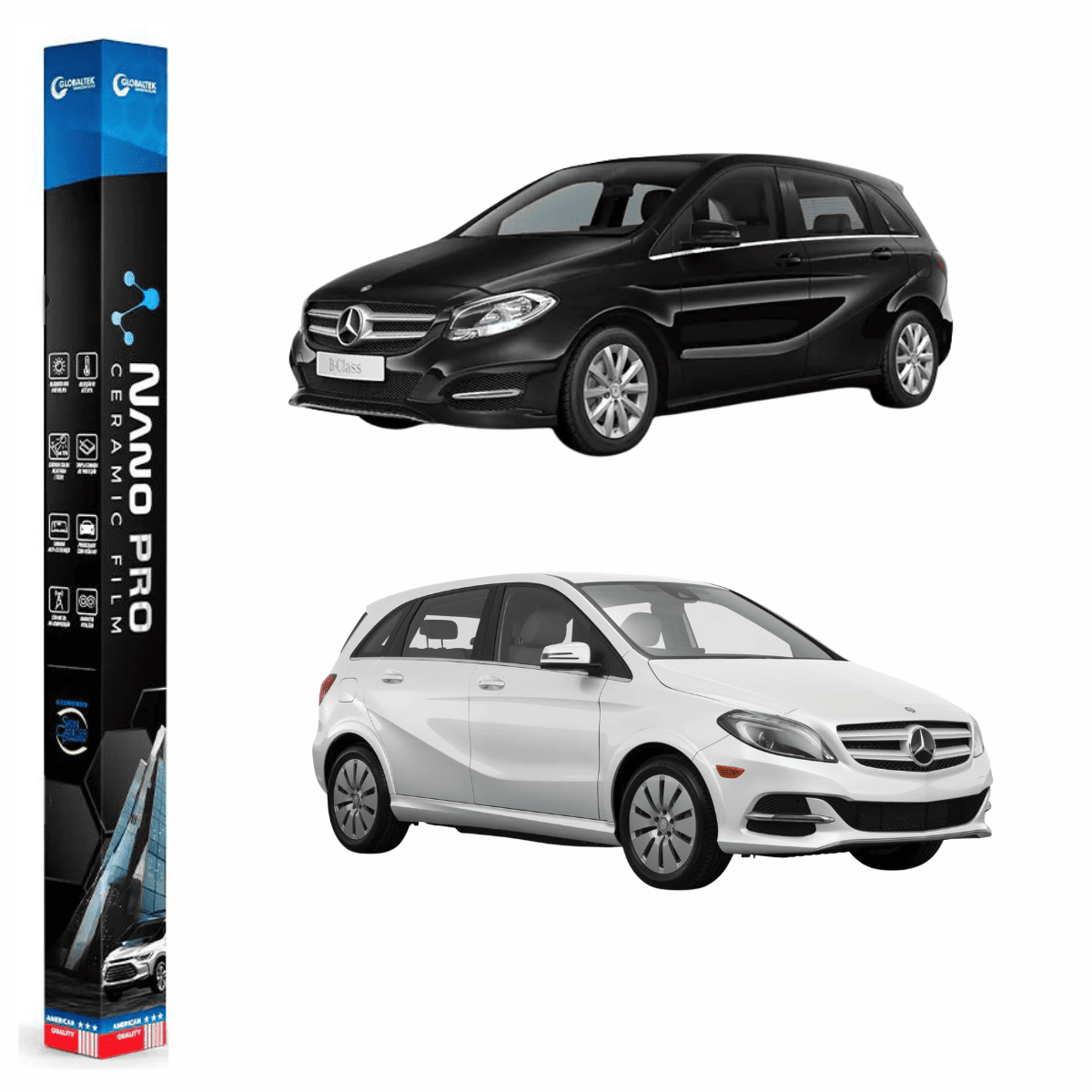 Película Insulfilm Nano Cerâmica Automotiva Térmica - MERCEDES BENZ B CLASS