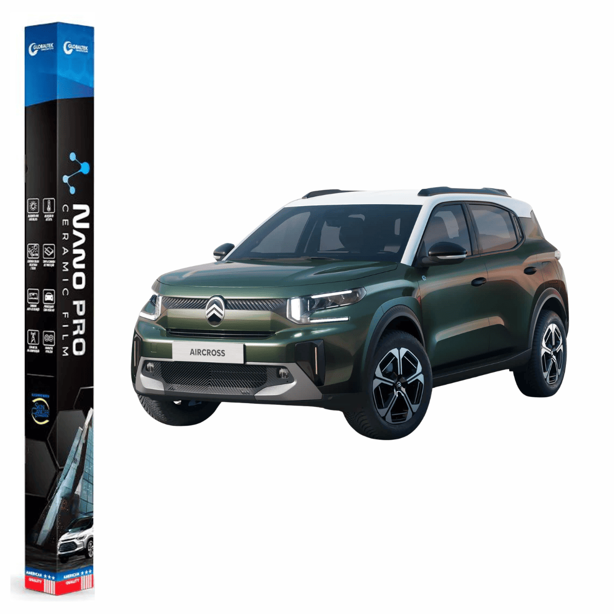 Película Nano Cerâmica Automotiva Térmica - CITROEN C3 AIRCROSS