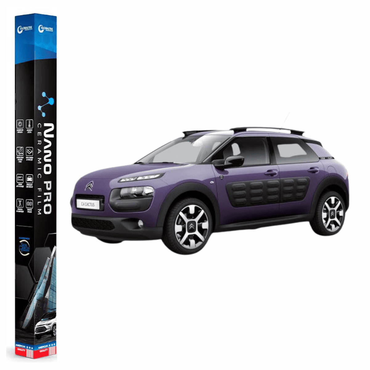 Película Nano Cerâmica Automotiva Térmica - CITROEN CACTUS