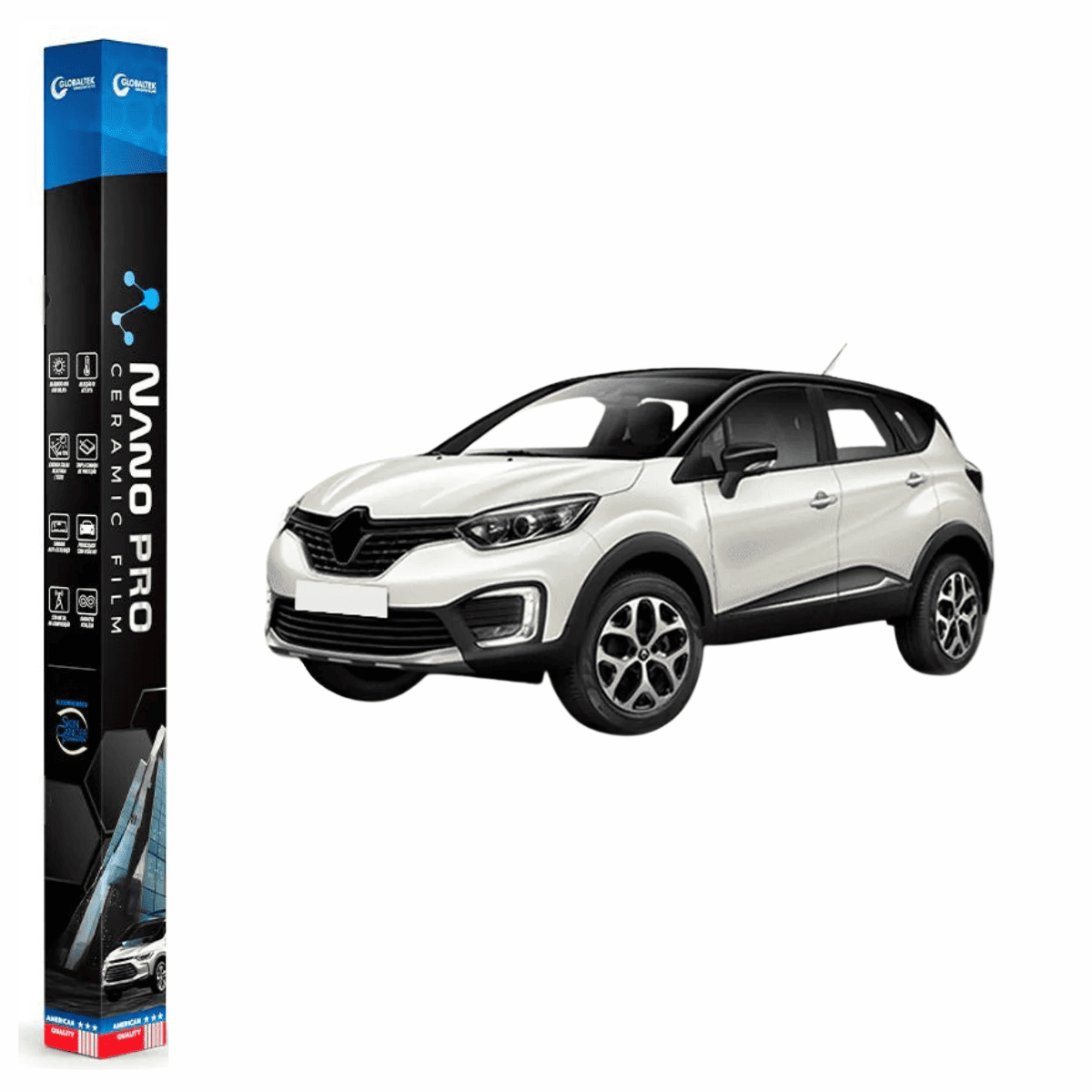 Película Insulfilm Nano Cerâmica Automotiva Térmica - RENAULT CAPTUR