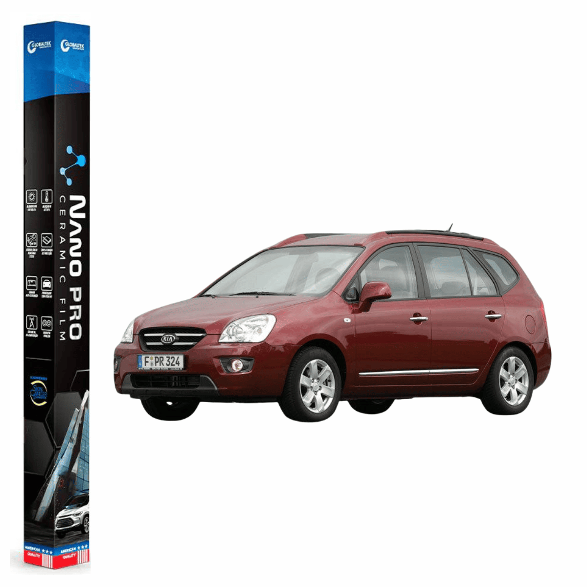 Película Insulfilm Nano Cerâmica Automotiva Térmica - KIA CARENS