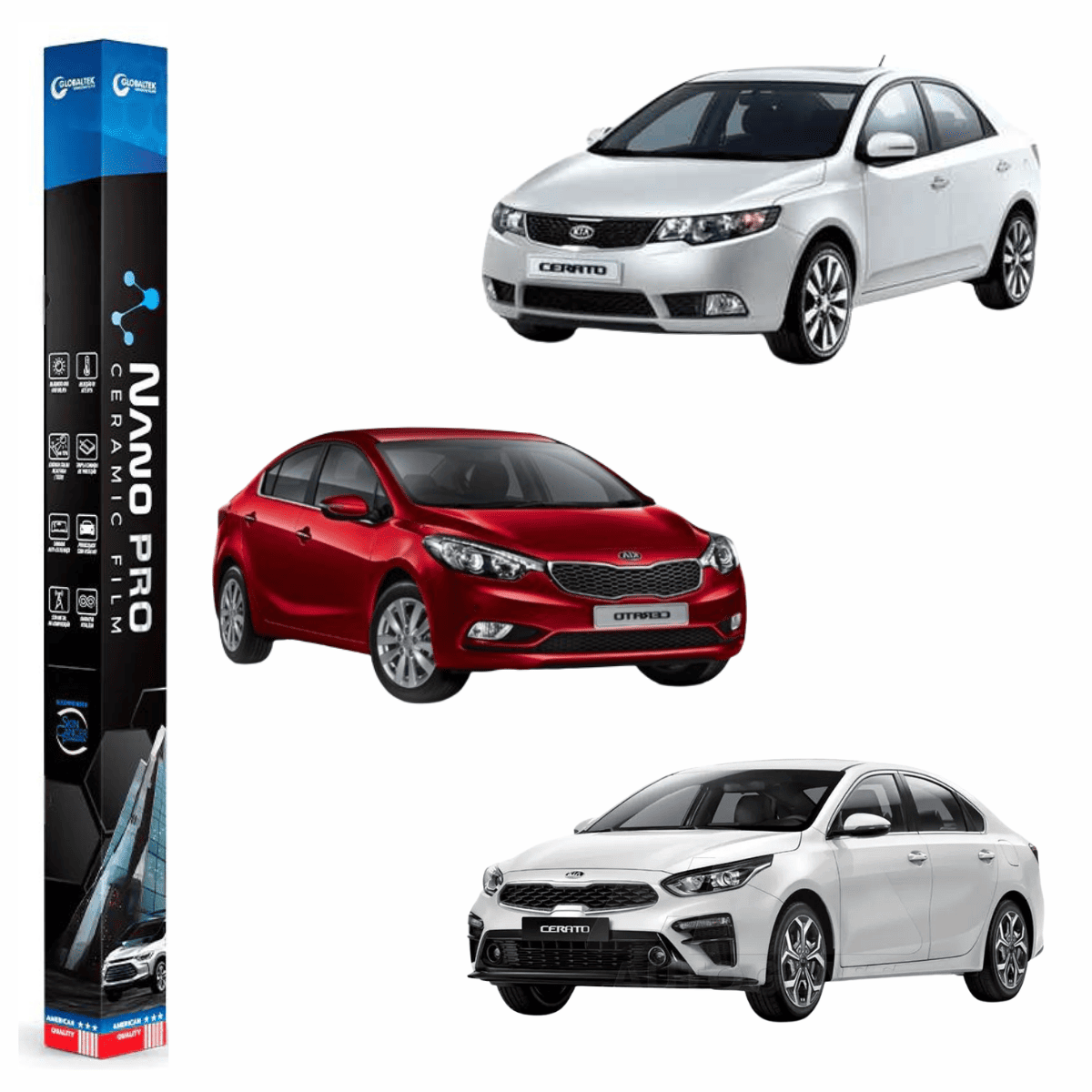 Película Insulfilm Nano Cerâmica Automotiva Térmica - KIA CERATO