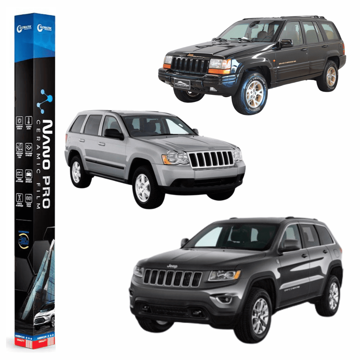 Película Insulfilm Nano Cerâmica Automotiva Térmica - JEEP CHEROKEE