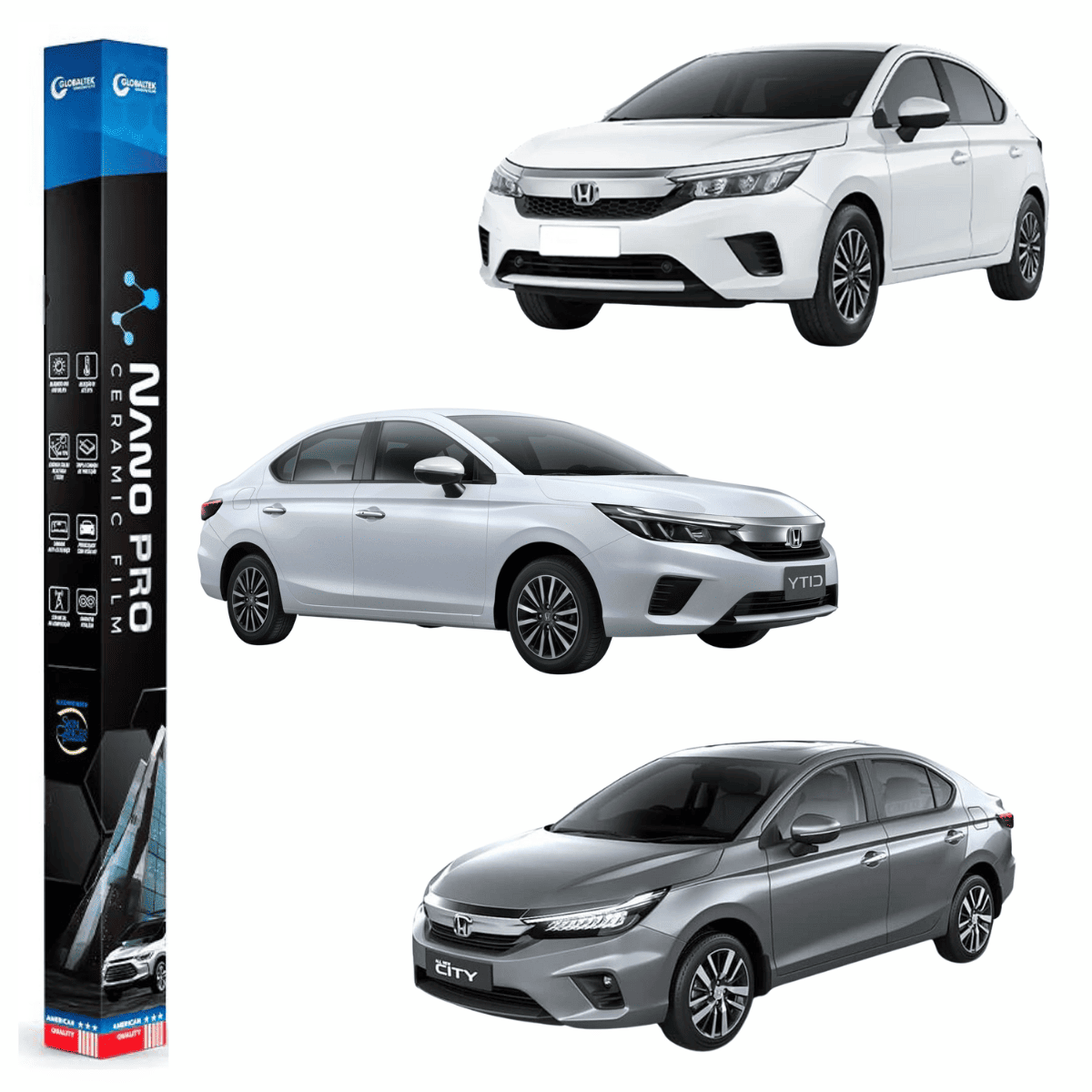 Película Insulfilm Nano Cerâmica Automotiva Térmica - HONDA CITY