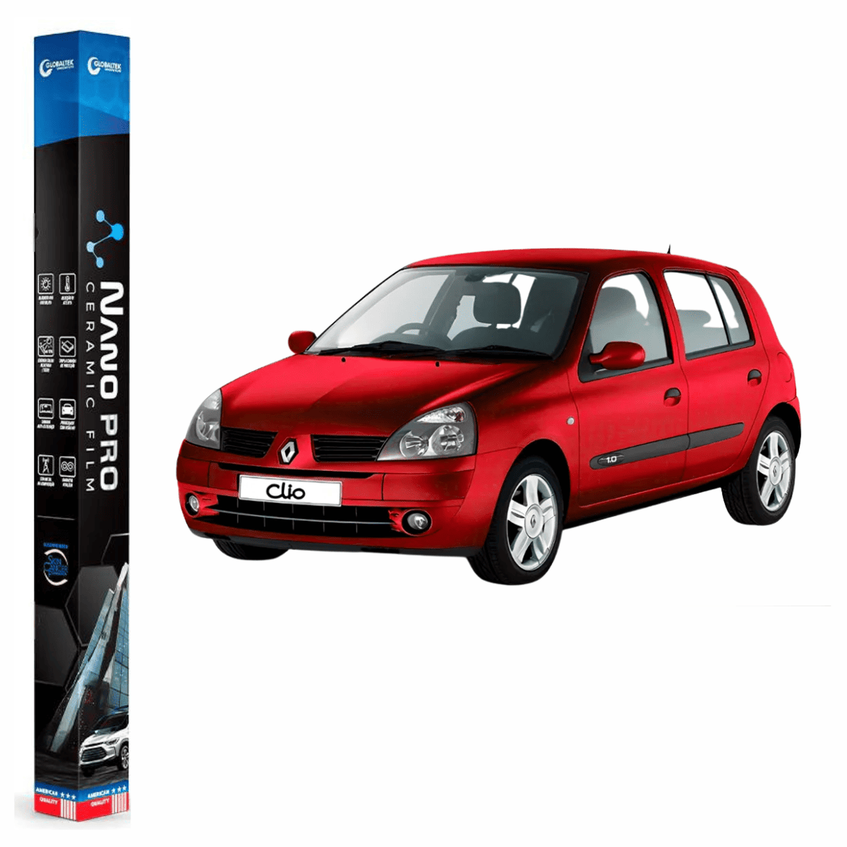 Película Insulfilm Nano Cerâmica Automotiva Térmica - RENAULT CLIO HATCH