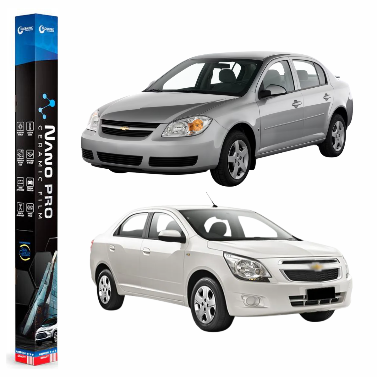 Película Nano Cerâmica Automotiva Térmica - CHEVROLET COBALT SEDAN