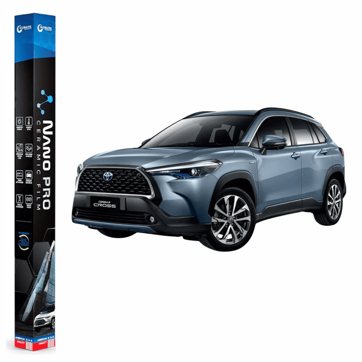 Película Insulfilm Nano Cerâmica Automotiva Térmica - TOYOTA COROLLA CROSS