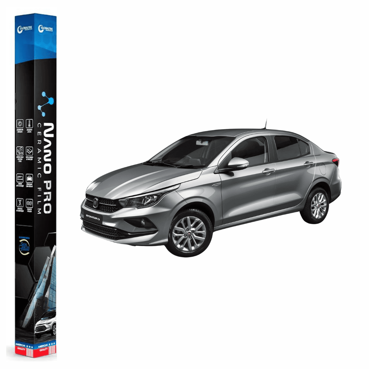 Película Insulfilm Nano Cerâmica Automotiva Térmica - FIAT CRONOS