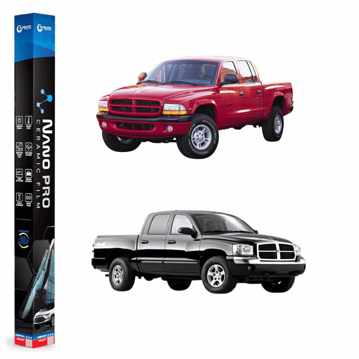 Película Insulfilm Nano Cerâmica Automotiva Térmica - DODGE DAKOTA