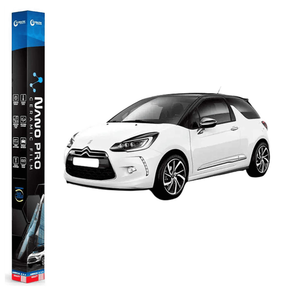 Película Nano Cerâmica Automotiva Térmica - CITROEN DS3
