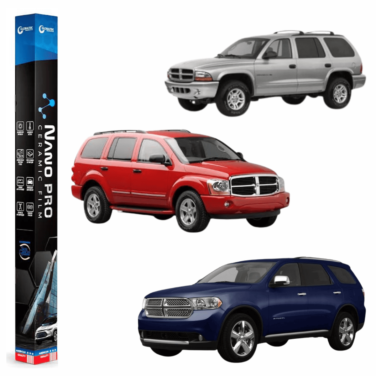 Película Insulfilm Nano Cerâmica Automotiva Térmica - DODGE DURANGO
