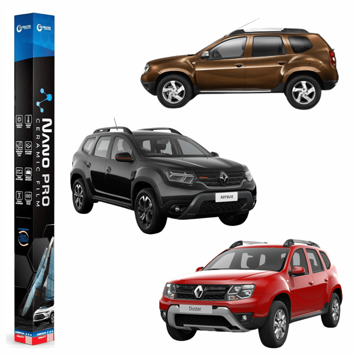 Película Insulfilm Nano Cerâmica Automotiva Térmica - RENAULT DUSTER
