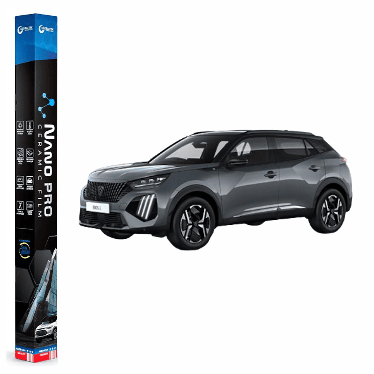 Película Insulfilm Nano Cerâmica Automotiva Térmica - PEUGEOT E-2008