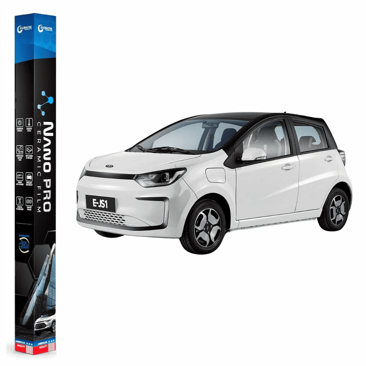 Película Insulfilm Nano Cerâmica Automotiva Térmica - JAC MOTORS E-JS1
