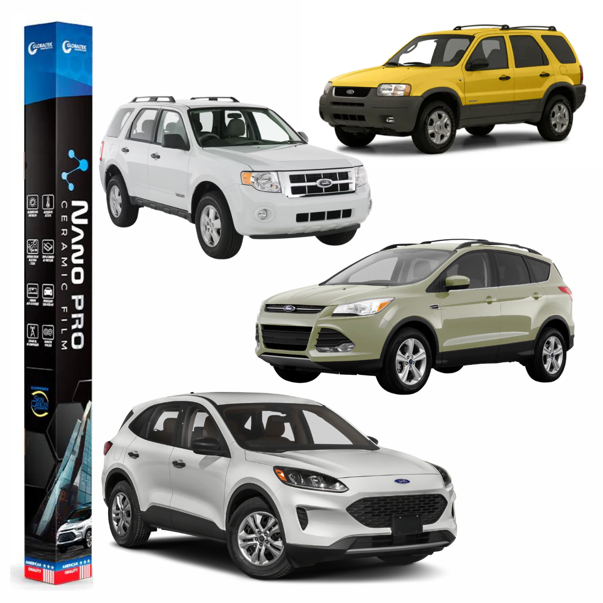 Película Insulfilm Nano Cerâmica Automotiva Térmica - FORD ESCAPE