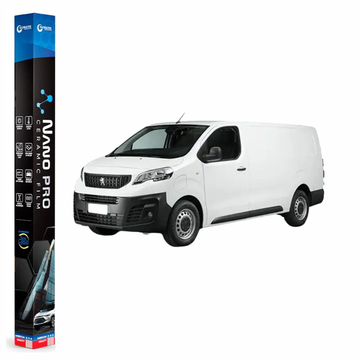 Película Insulfilm Nano Cerâmica Automotiva Térmica - PEUGEOT EXPERT CARGO