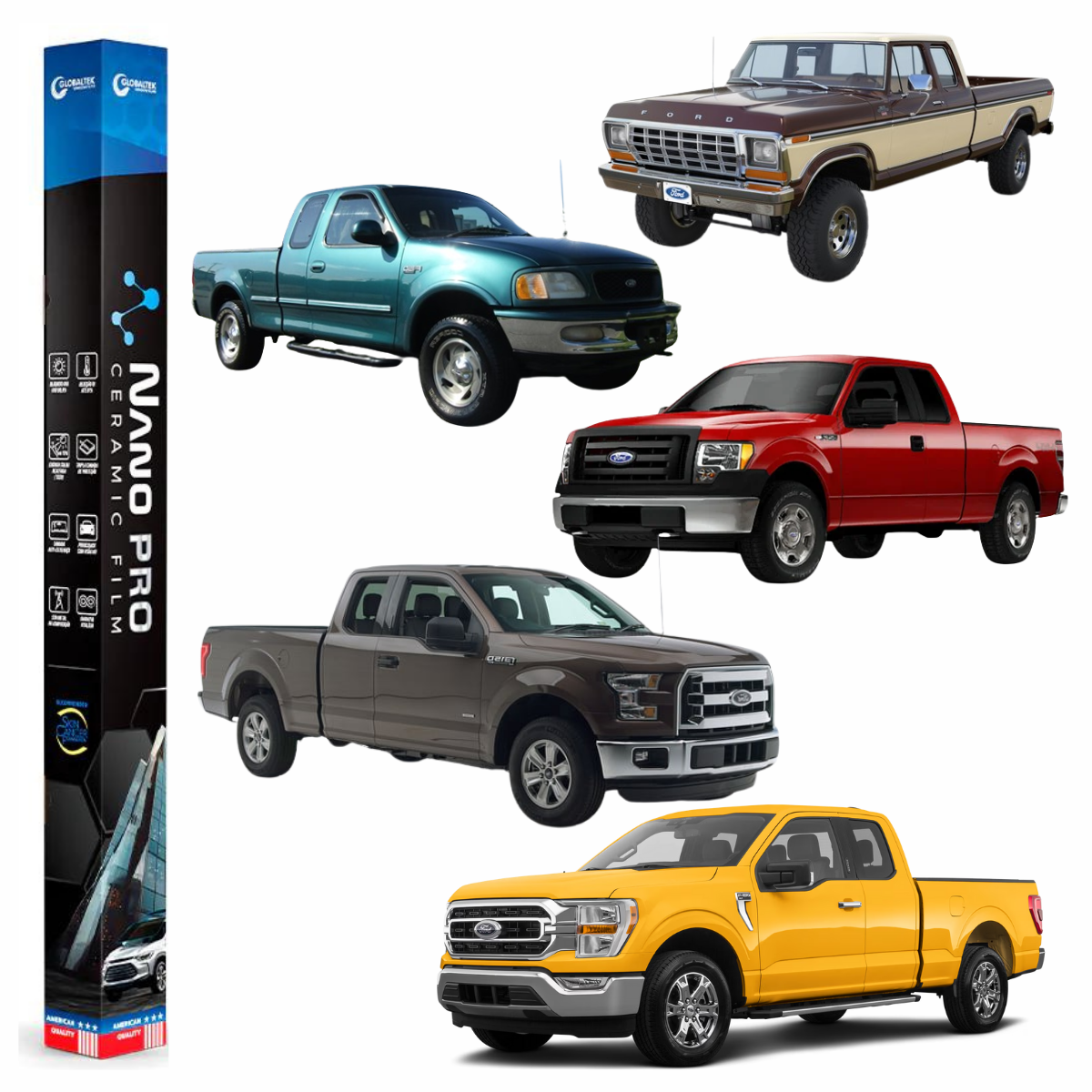 Película Insulfilm Nano Cerâmica Automotiva Térmica - FORD F-150 SUPER CAB