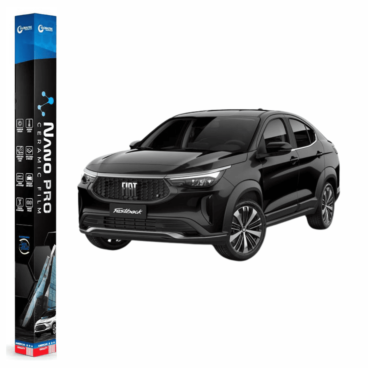 Película Insulfilm Nano Cerâmica Automotiva Térmica - FIAT FASTBACK