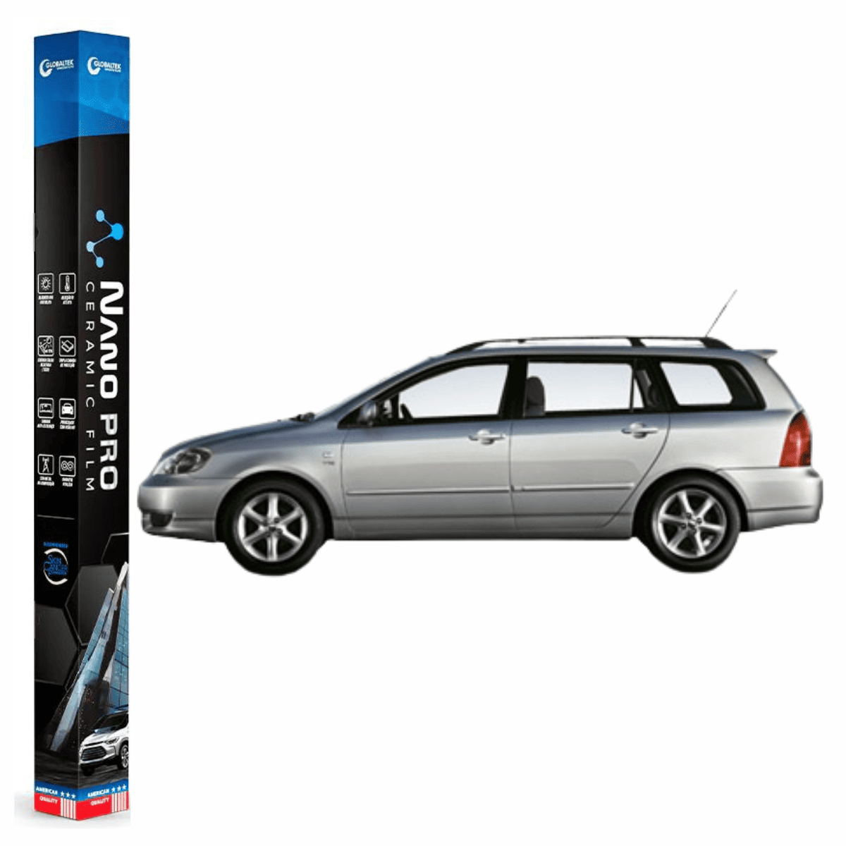 Película Insulfilm Nano Cerâmica Automotiva Térmica - TOYOTA FILDER