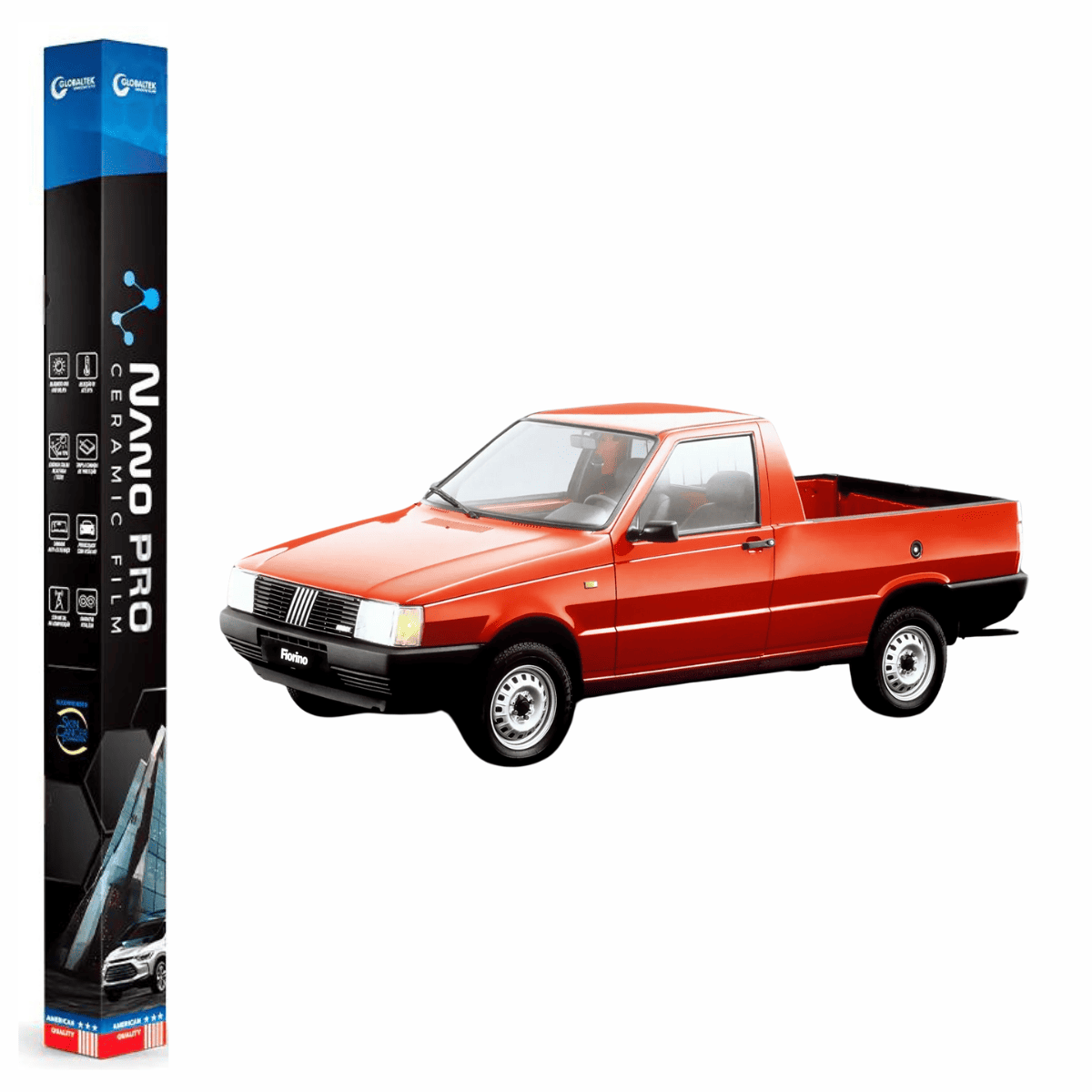 Película Insulfilm Nano Cerâmica Automotiva Térmica - FIAT FIORINO PICKUP