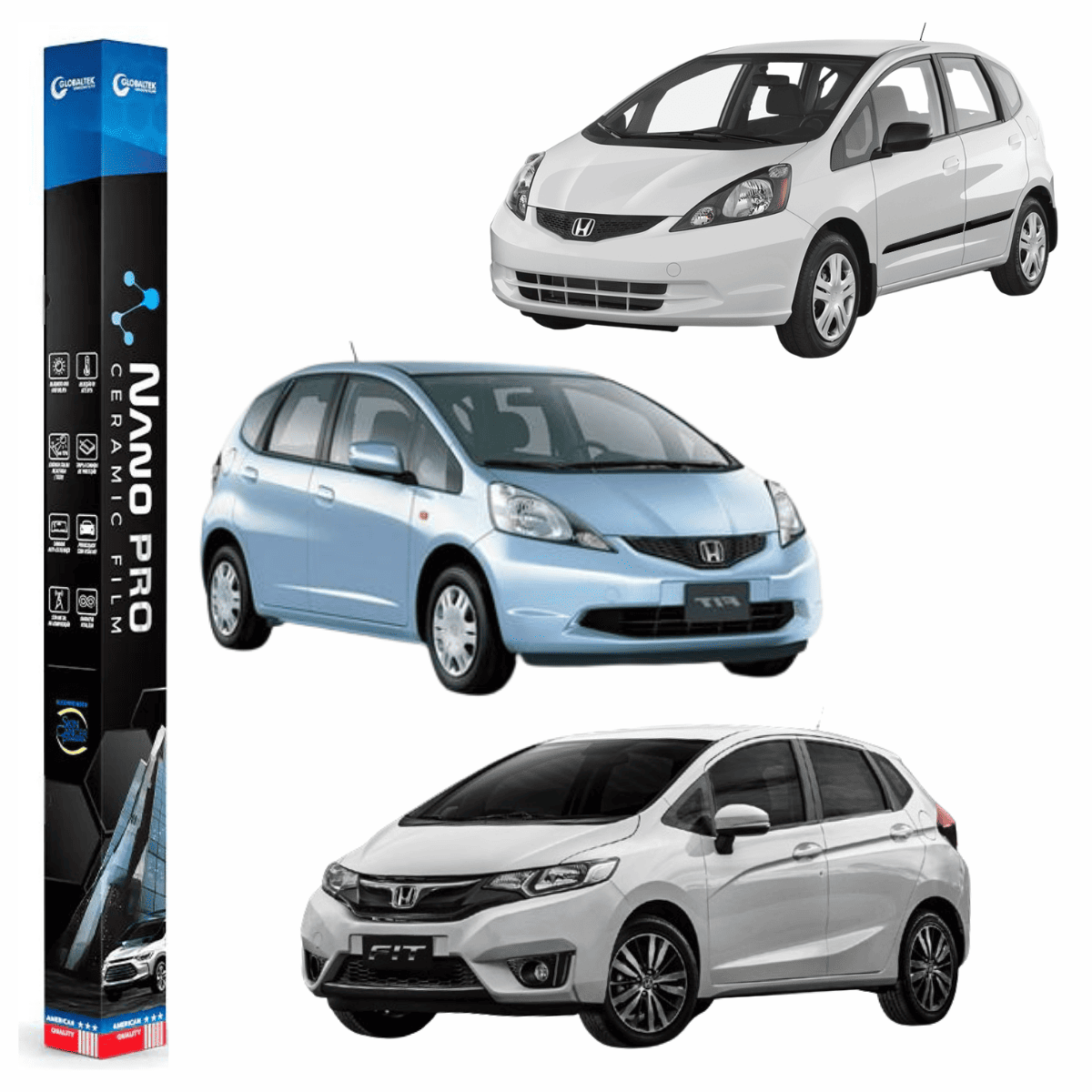 Película Insulfilm Nano Cerâmica Automotiva Térmica - HONDA FIT