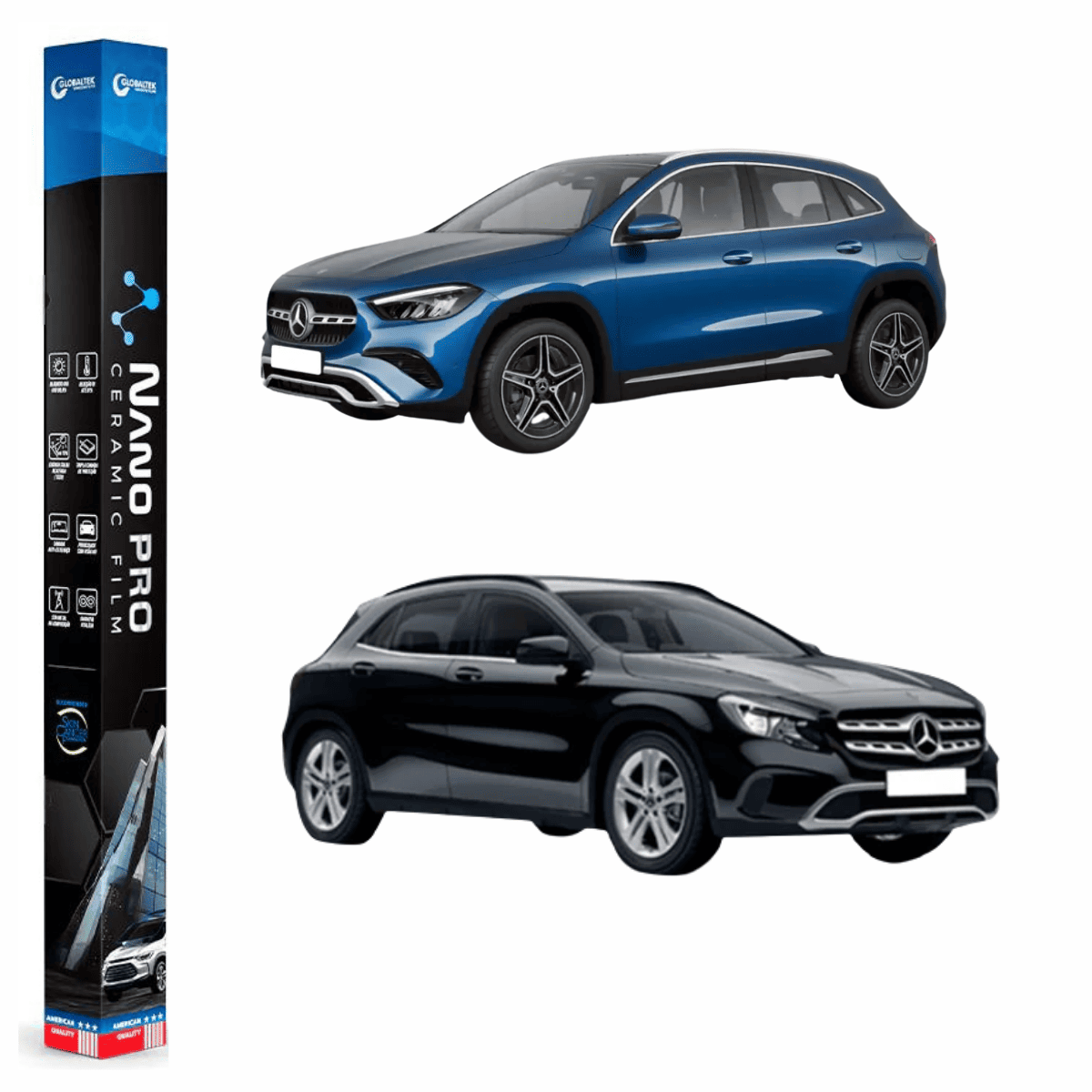 Película Insulfilm Nano Cerâmica Automotiva Térmica - MERCEDES BENZ GLA