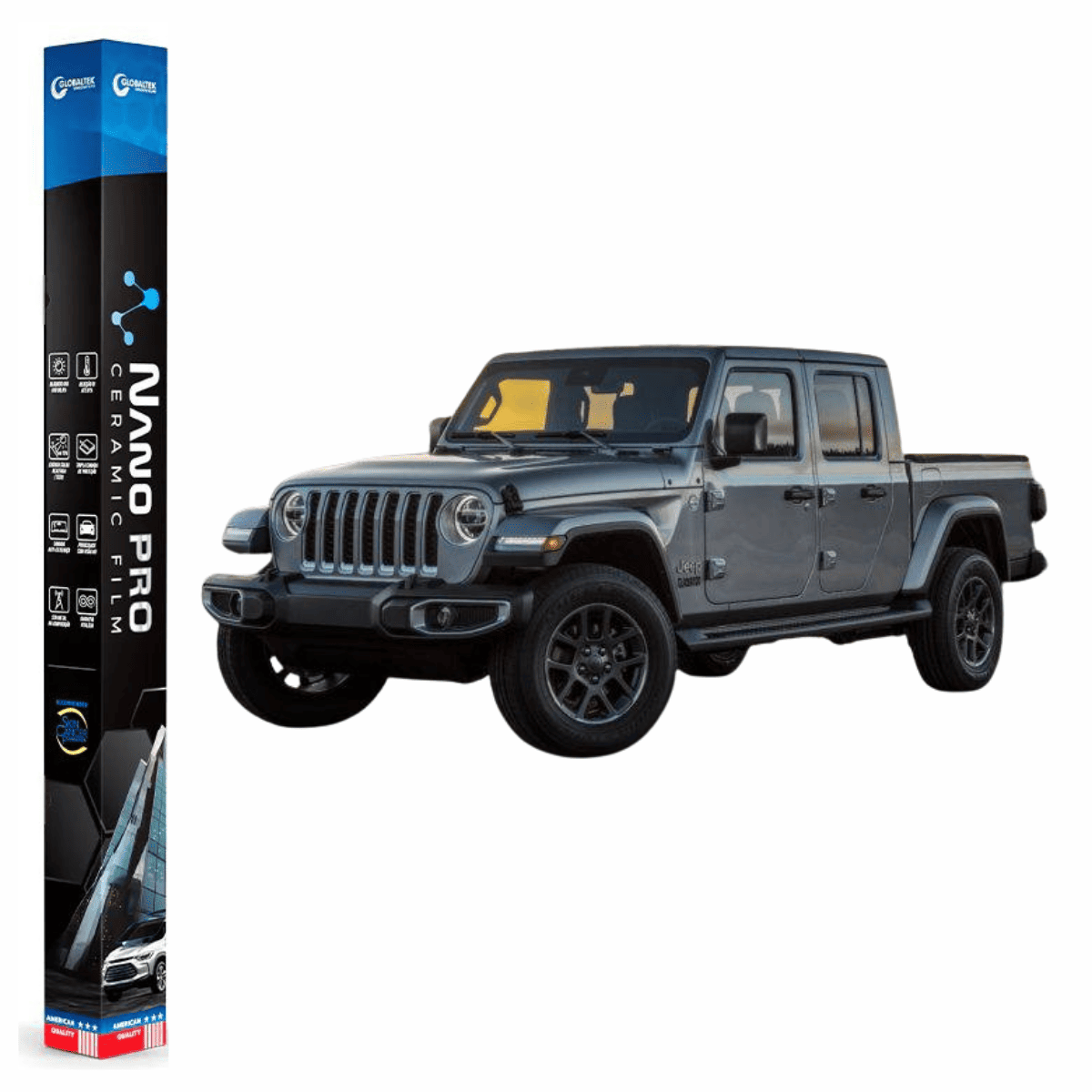 Película Insulfilm Nano Cerâmica Automotiva Térmica - JEEP GLADIATOR