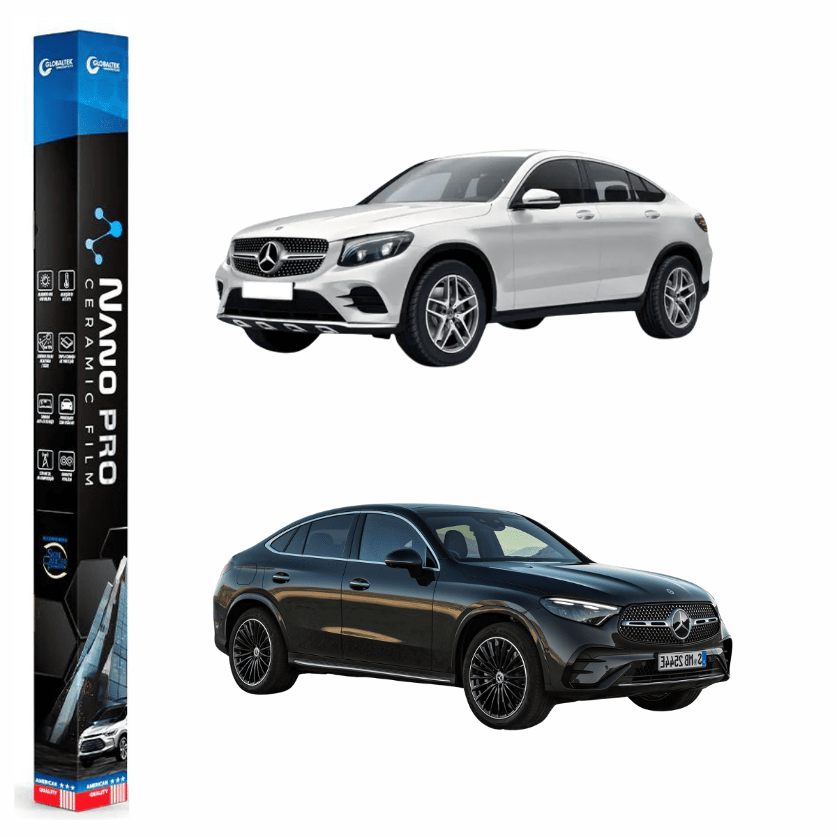Película Insulfilm Nano Cerâmica Automotiva Térmica - MERCEDES BENZ GLC 250