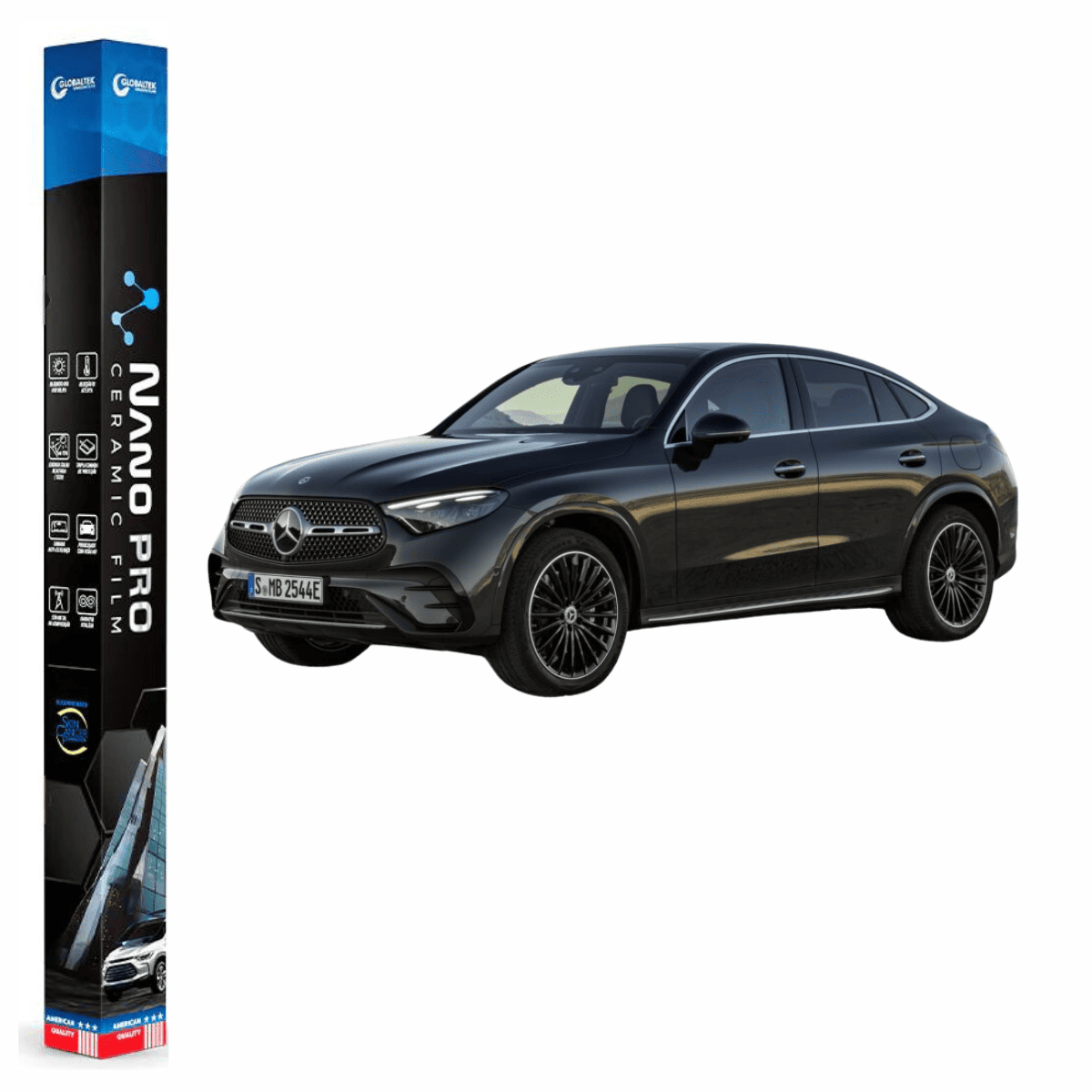 Película Insulfilm Nano Cerâmica Automotiva Térmica - MERCEDES BENZ GLC 280