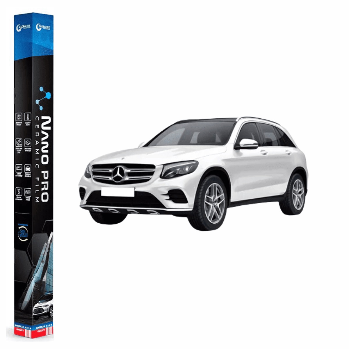 Película Insulfilm Nano Cerâmica Automotiva Térmica - MERCEDES BENZ GLC 43