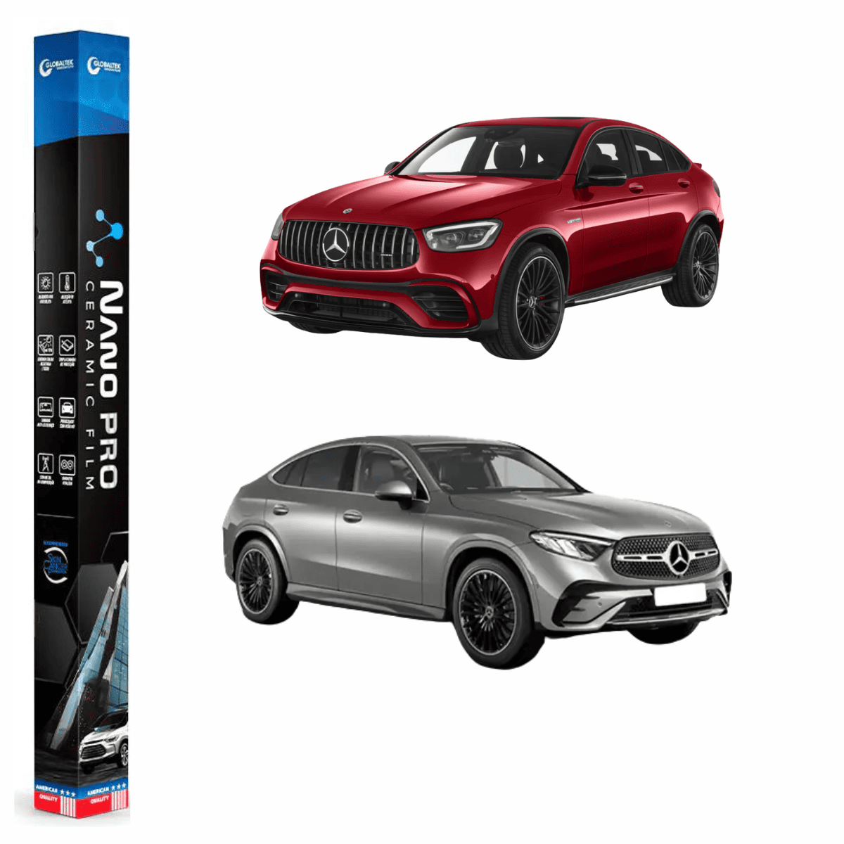 Película Insulfilm Nano Cerâmica Automotiva Térmica - MERCEDES BENZ GLC COUPE