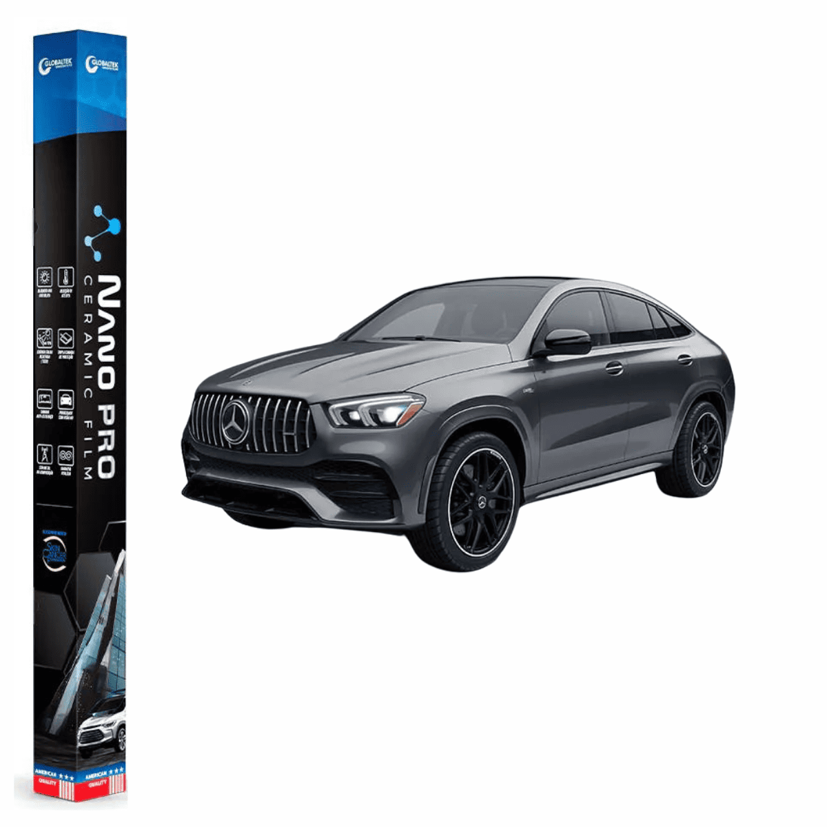 Película Insulfilm Nano Cerâmica Automotiva Térmica - MERCEDES BENZ GLE 53 COUPE