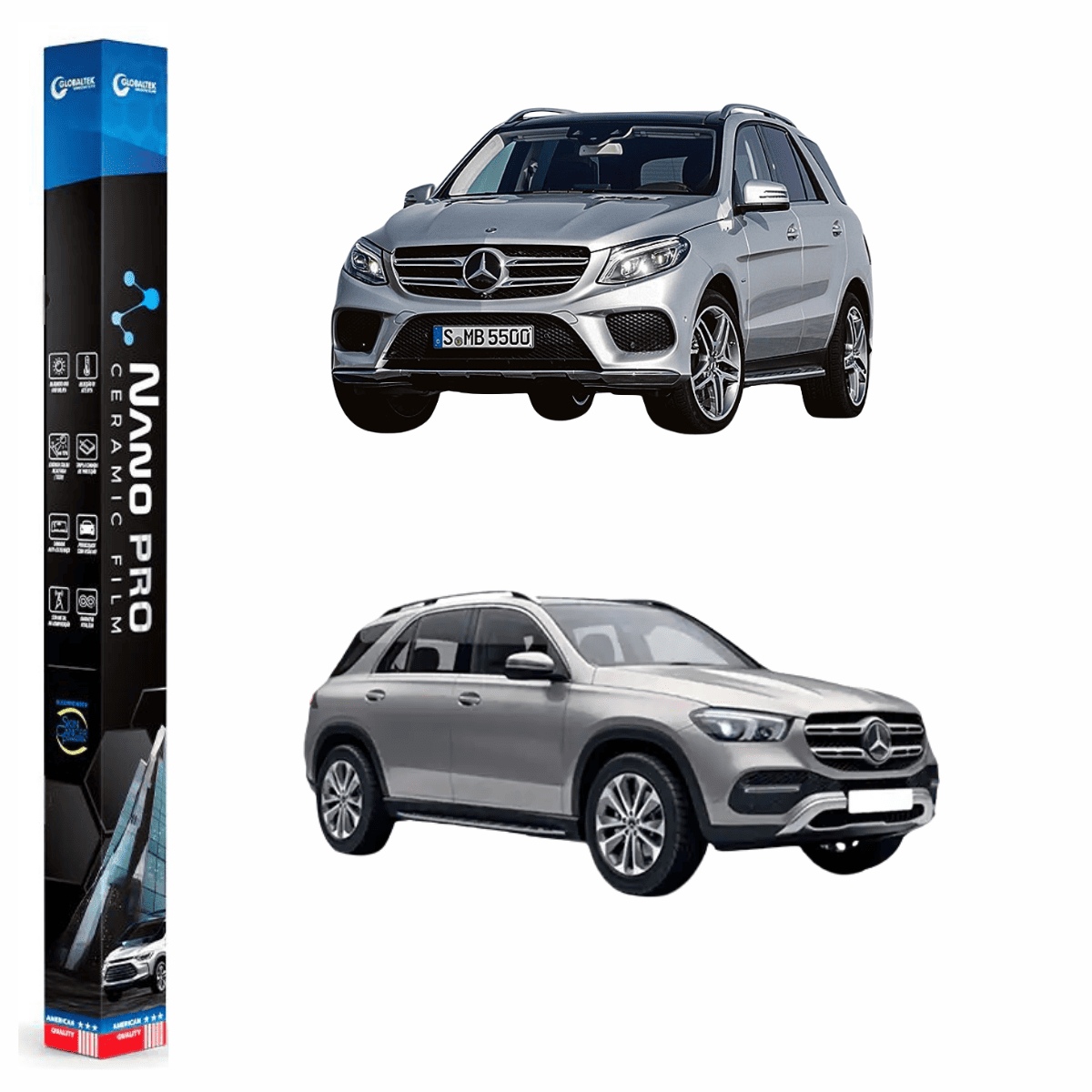 Película Insulfilm Nano Cerâmica Automotiva Térmica - MERCEDES BENZ GLE SUV