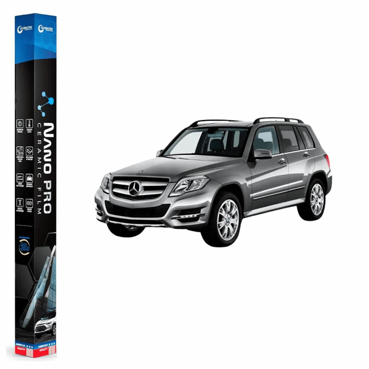 Película Insulfilm Nano Cerâmica Automotiva Térmica - MERCEDES BENZ GLK