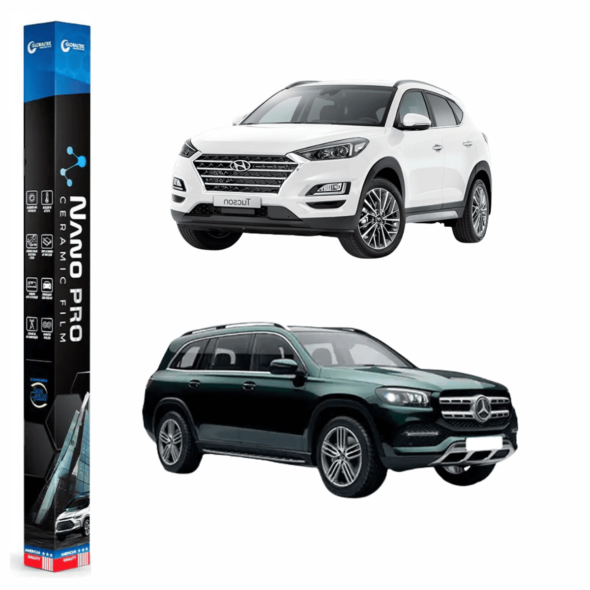 Película Insulfilm Nano Cerâmica Automotiva Térmica - MERCEDES BENZ GLS