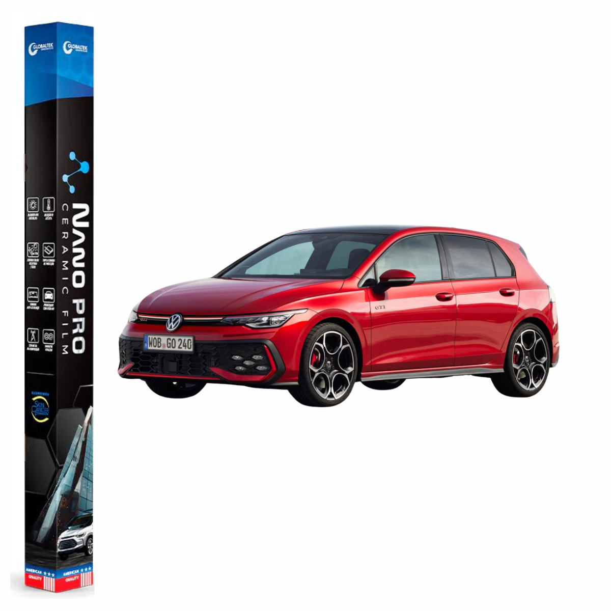 Película Insulfilm Nano Cerâmica Automotiva Térmica - VOLKSWAGEN GOLF GTI