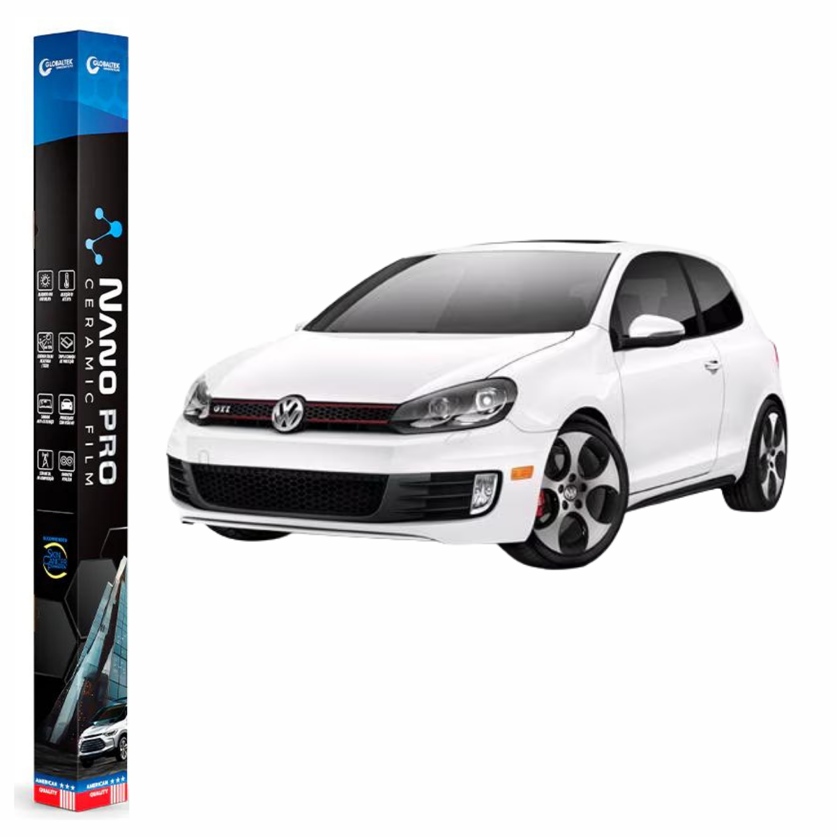 Película Insulfilm Nano Cerâmica Automotiva Térmica - VOLKSWAGEN GOLF GTI 2 PORTAS