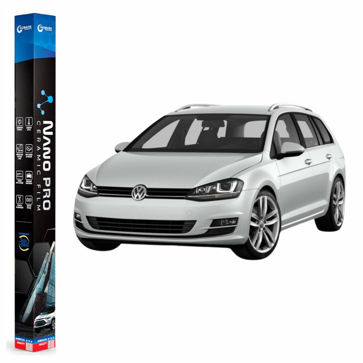 Película Insulfilm Nano Cerâmica Automotiva Térmica - VOLKSWAGEN GOLF VARIANT