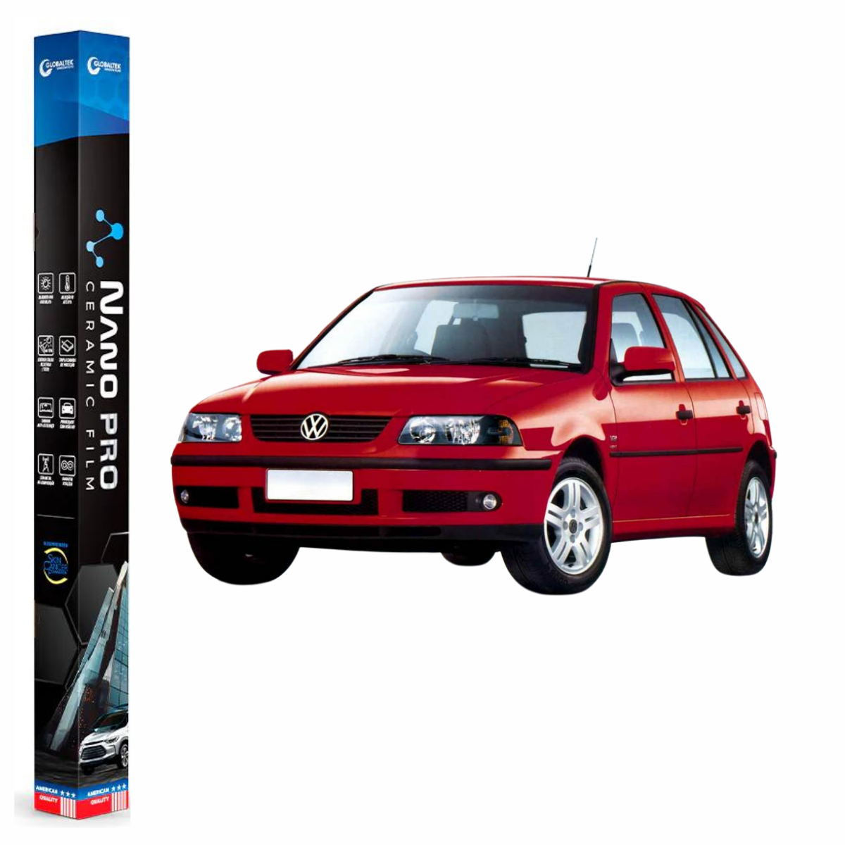 Película Insulfilm Nano Cerâmica Automotiva Térmica - VOLKSWAGEN GOL G3 4 PORTAS